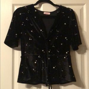 Black velvet top